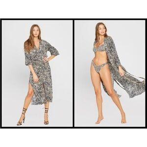 L*Space Avalon Animal Instinct Tiger Print Dress Womens M